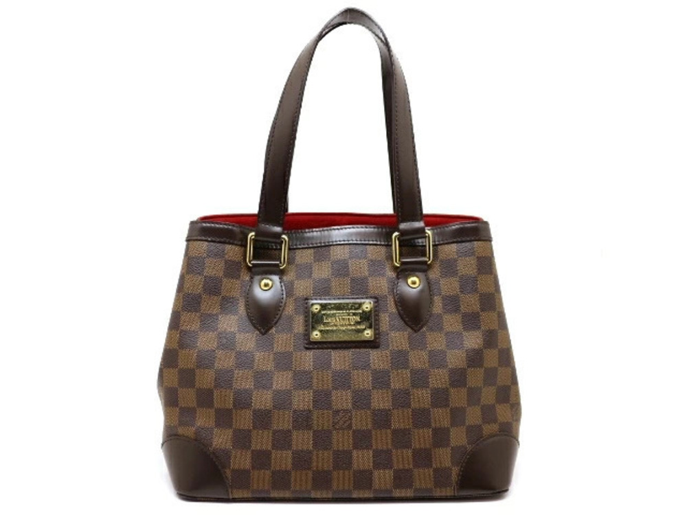 LOUIS VUITTON Hampstead Tote Bag Damier Ebene Brown
